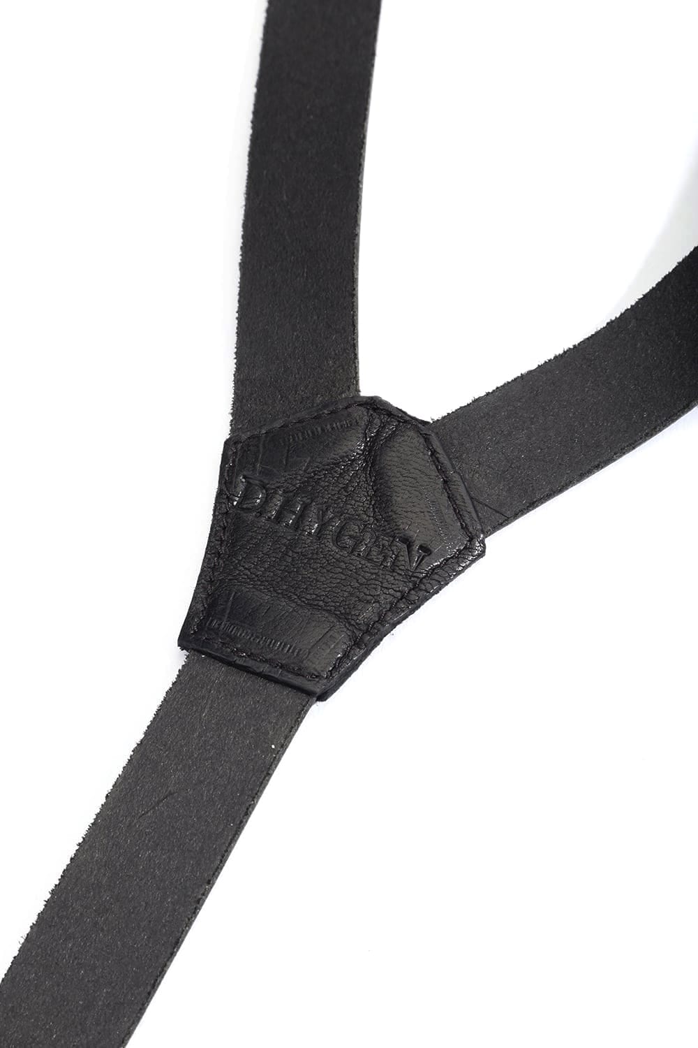 Leather Narrow Suspender Black