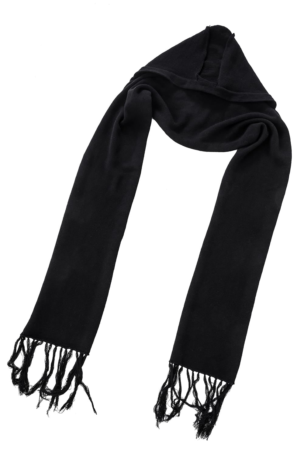 Merino Wool Knit Hood Long Scarf