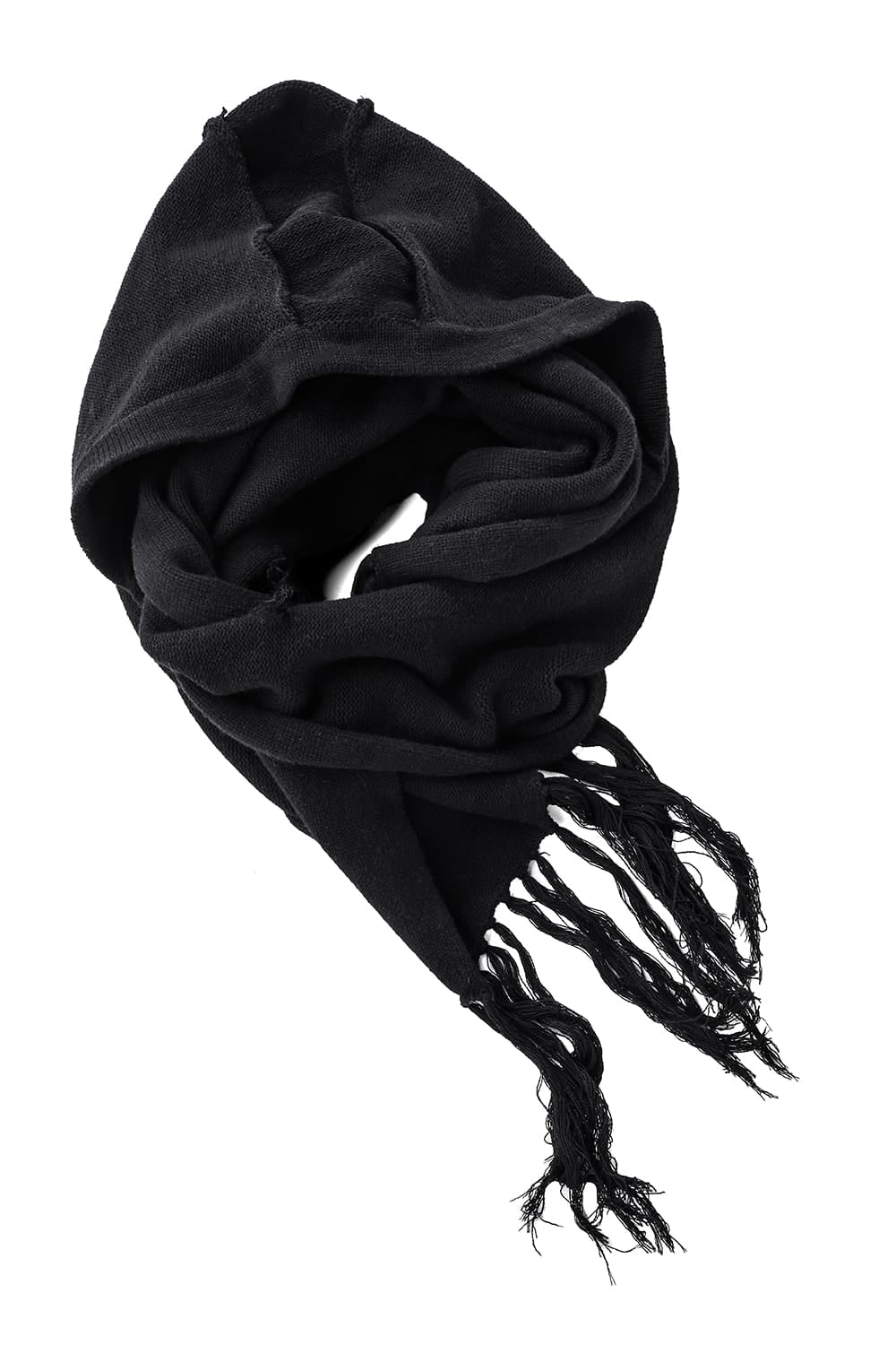 Merino Wool Knit Hood Long Scarf