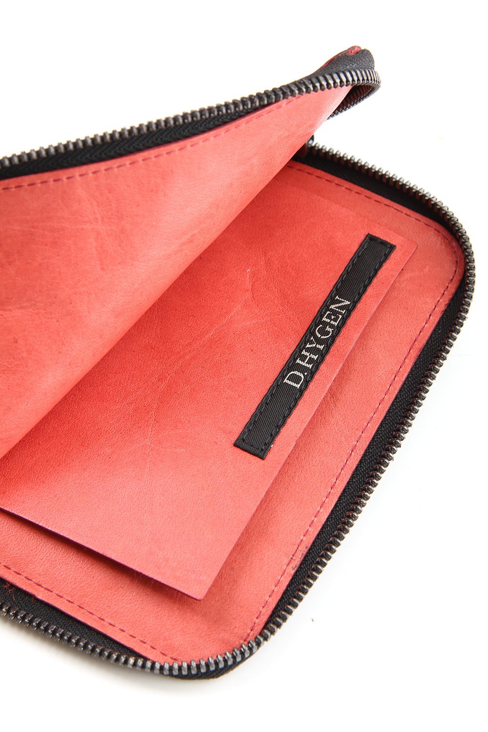 Dusty Leaf Horse Leather Neck Wallet Red