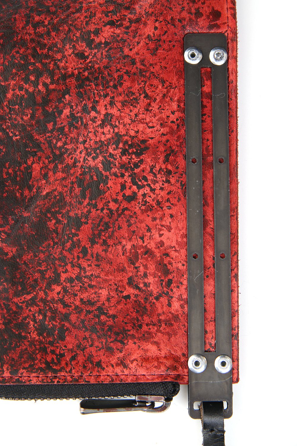 Dusty Leaf Horse Leather Neck Wallet Red