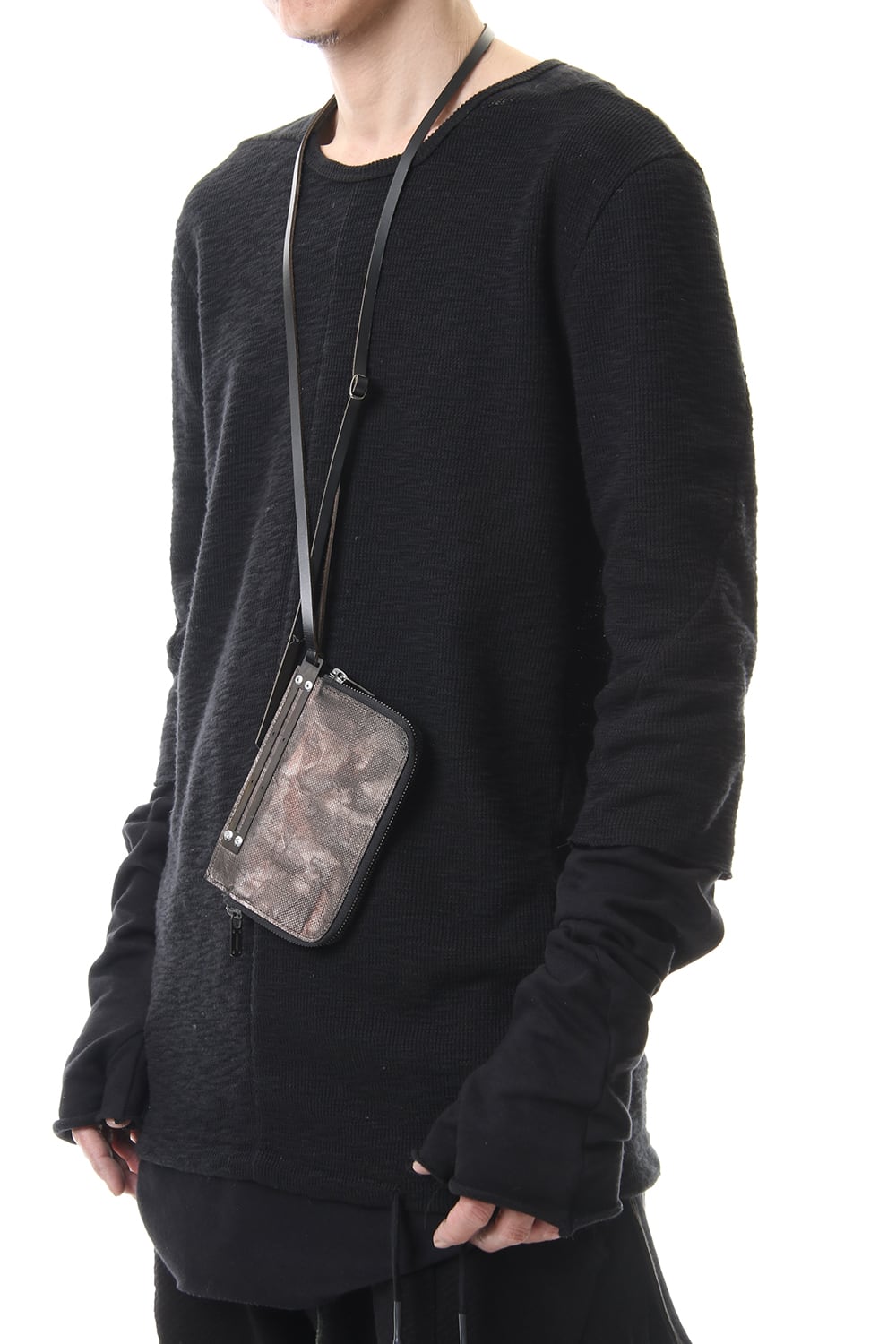 ラスティーダイホースレザー ネックウォレット