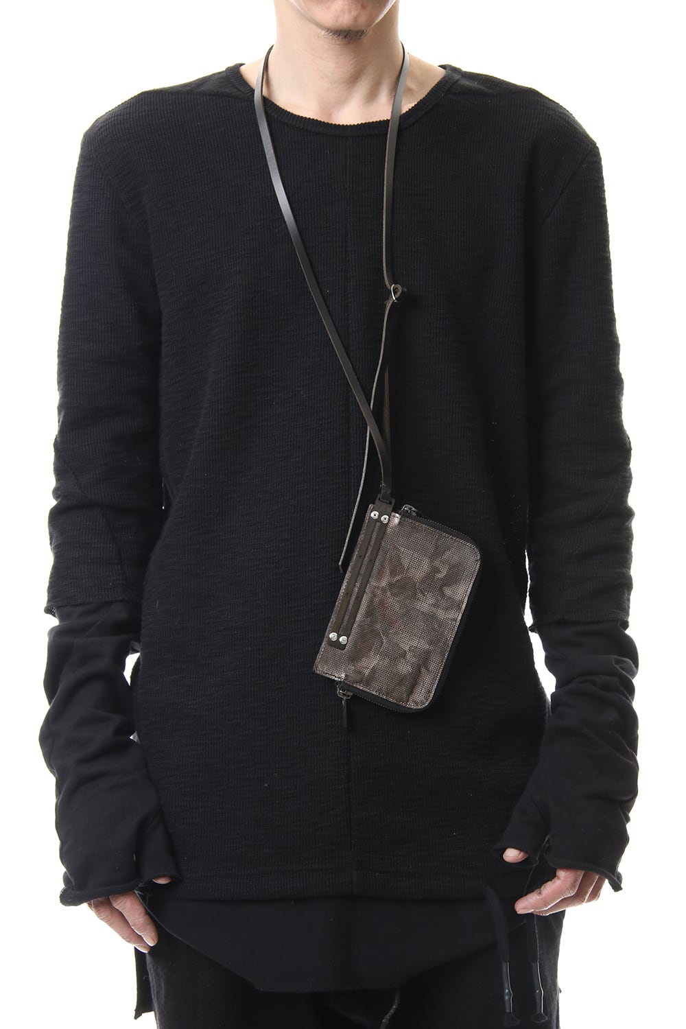 ラスティーダイホースレザー ネックウォレット