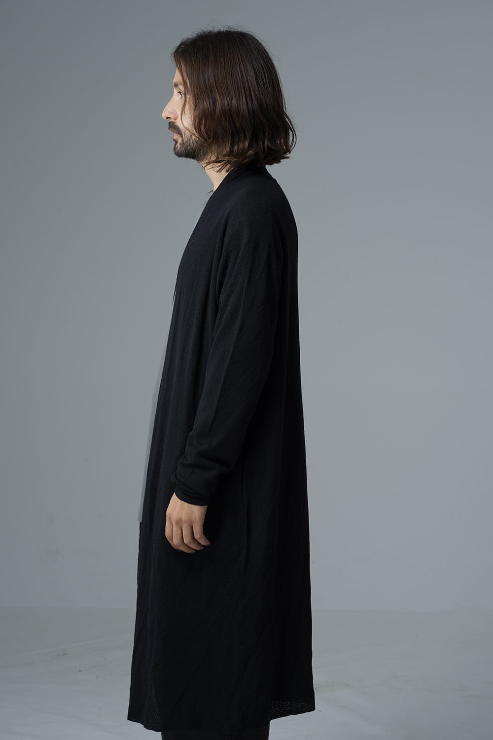 Long cardigan merino wool  Black