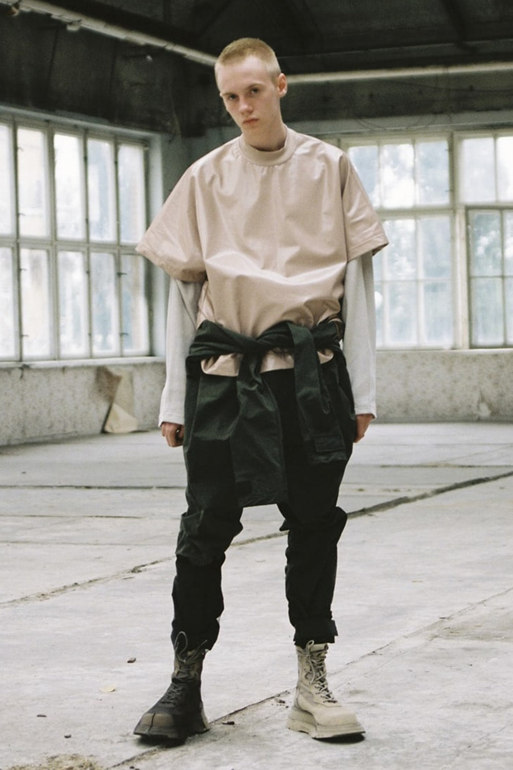 COMBINATION SLEEVE BAGGY PANTS