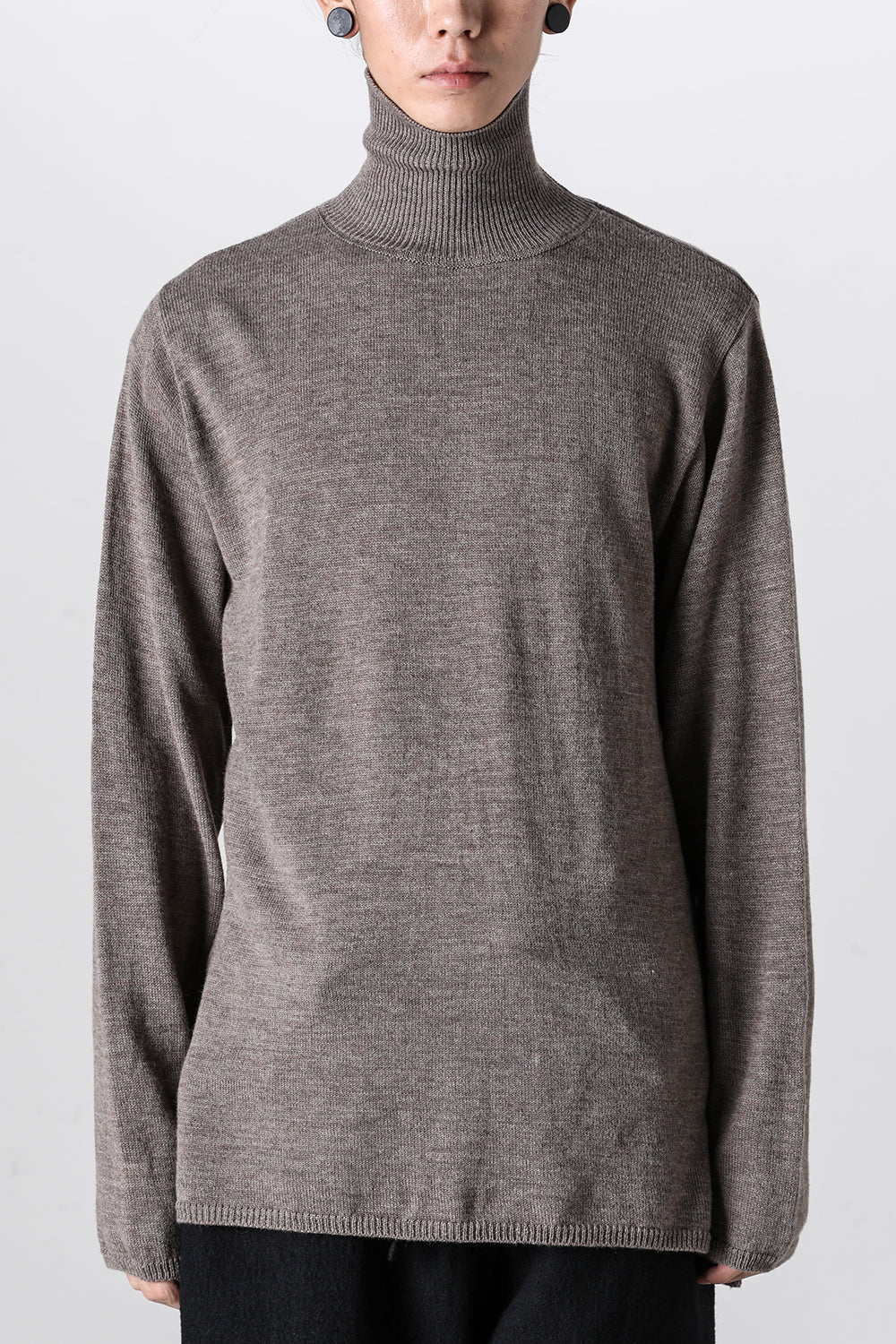 super fine wool sweater turtleneck Grey