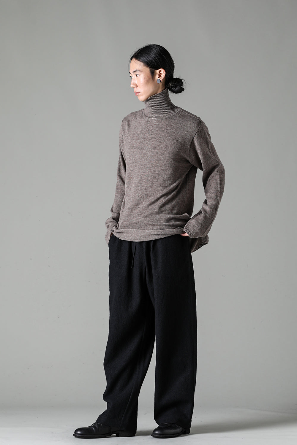 super fine wool sweater turtleneck Grey