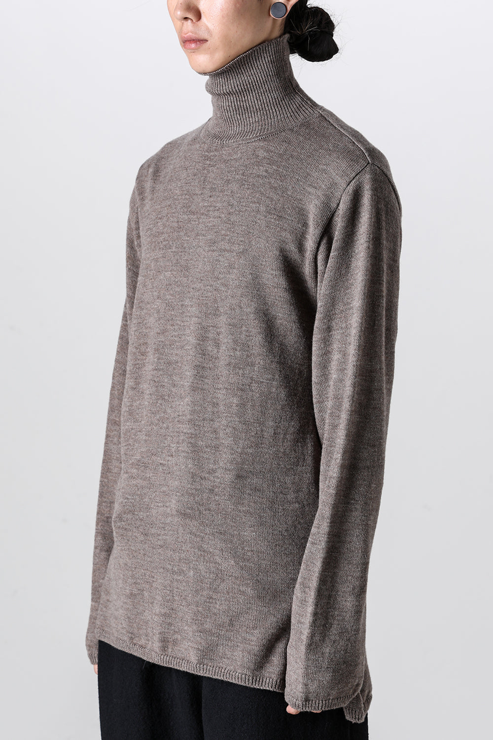 super fine wool sweater turtleneck Grey