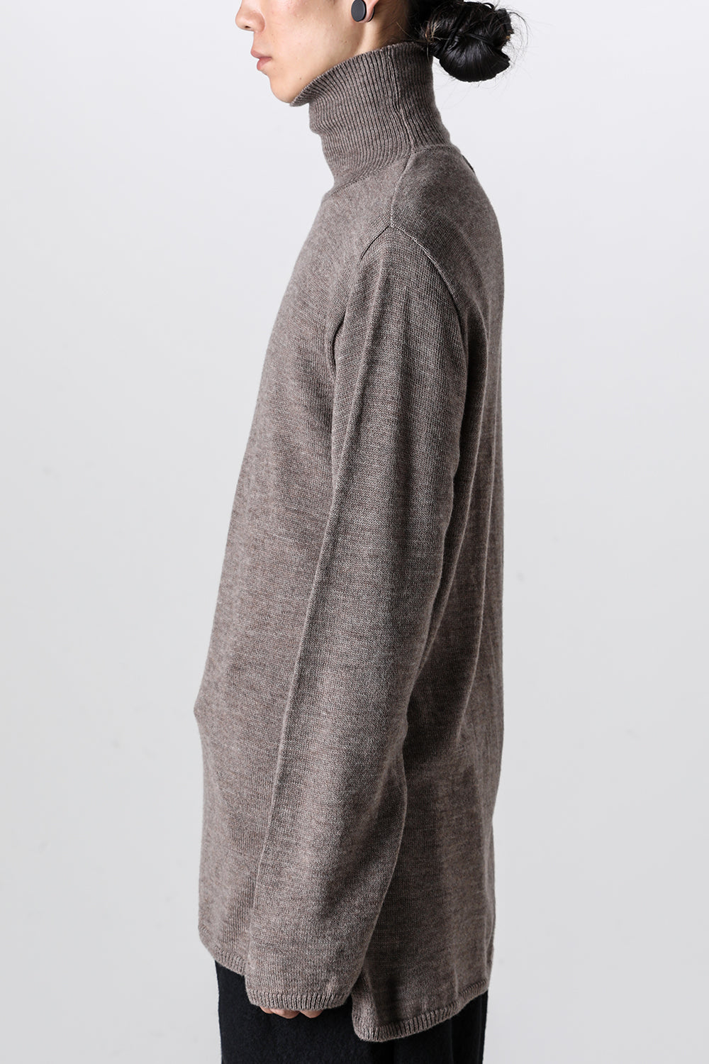 super fine wool sweater turtleneck Grey