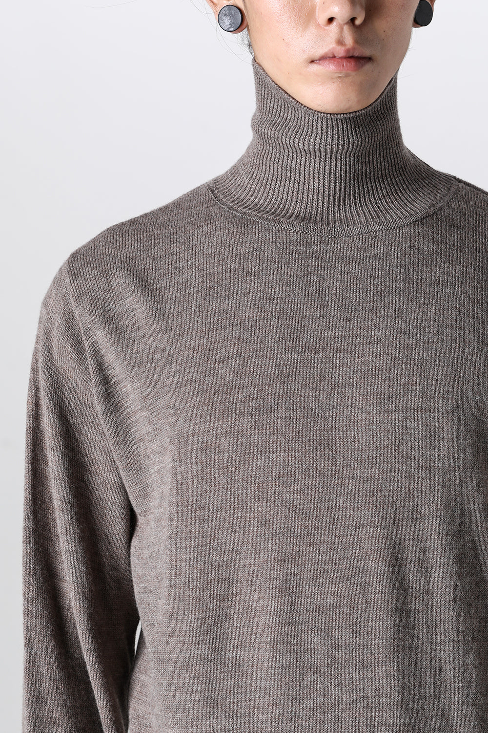 super fine wool sweater turtleneck Grey