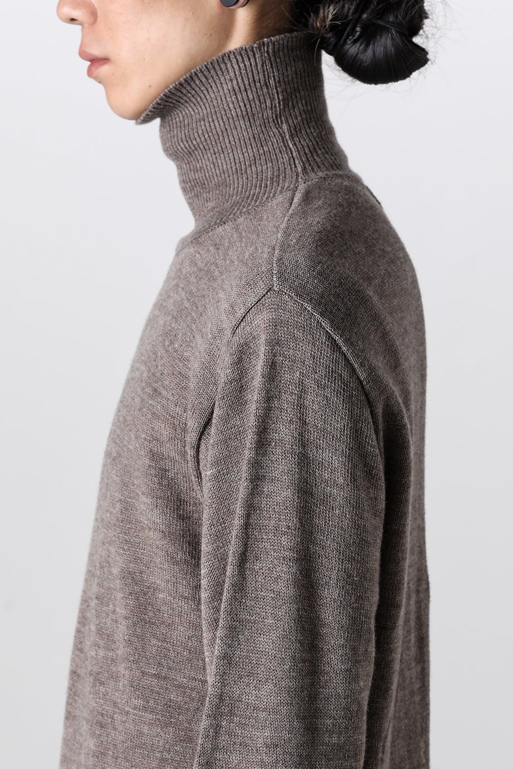 super fine wool sweater turtleneck Grey