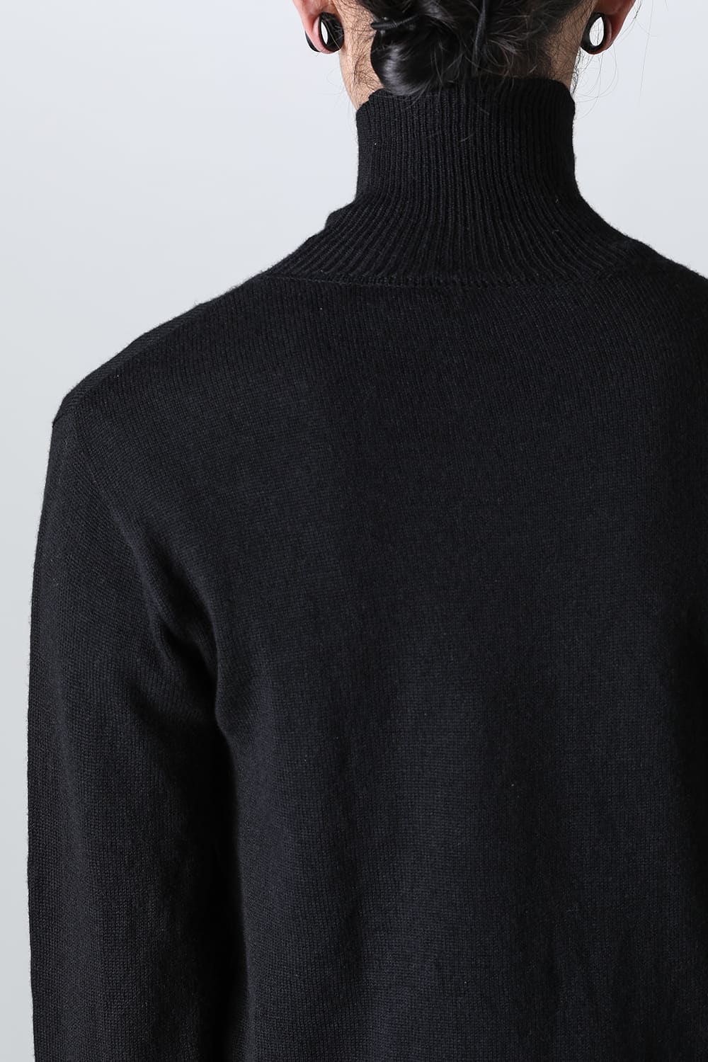 super fine wool sweater turtleneck Black