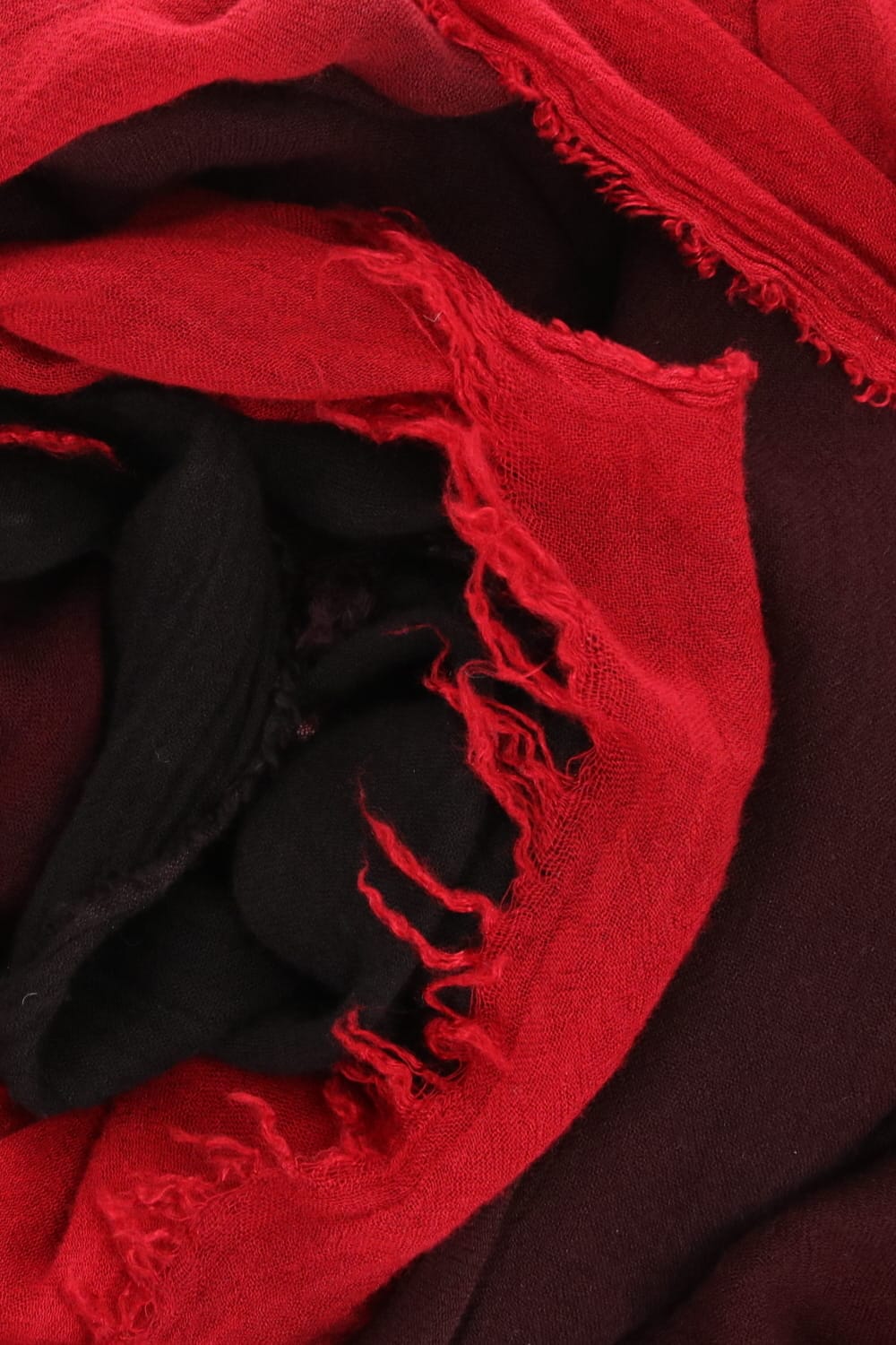 Silk Rayon Gradation Dye Stole Red