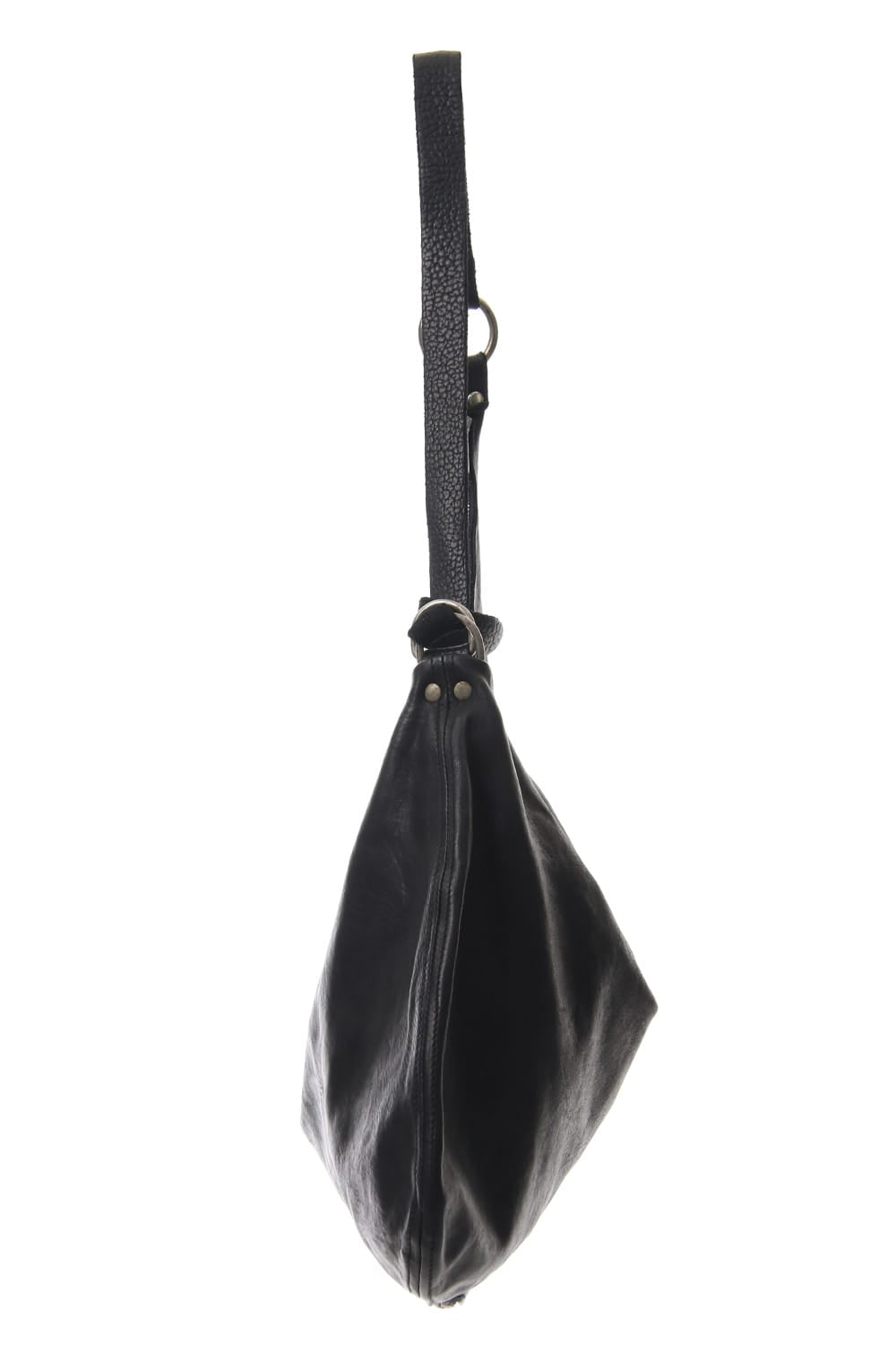 ラウンドジップ ショルダーバッグ ソフト ホース フルグレイン レザー - SZ01