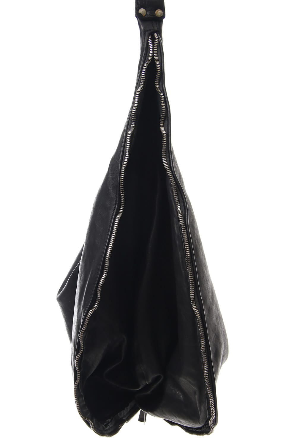 ラウンドジップ ショルダーバッグ ソフト ホース フルグレイン レザー - SZ01