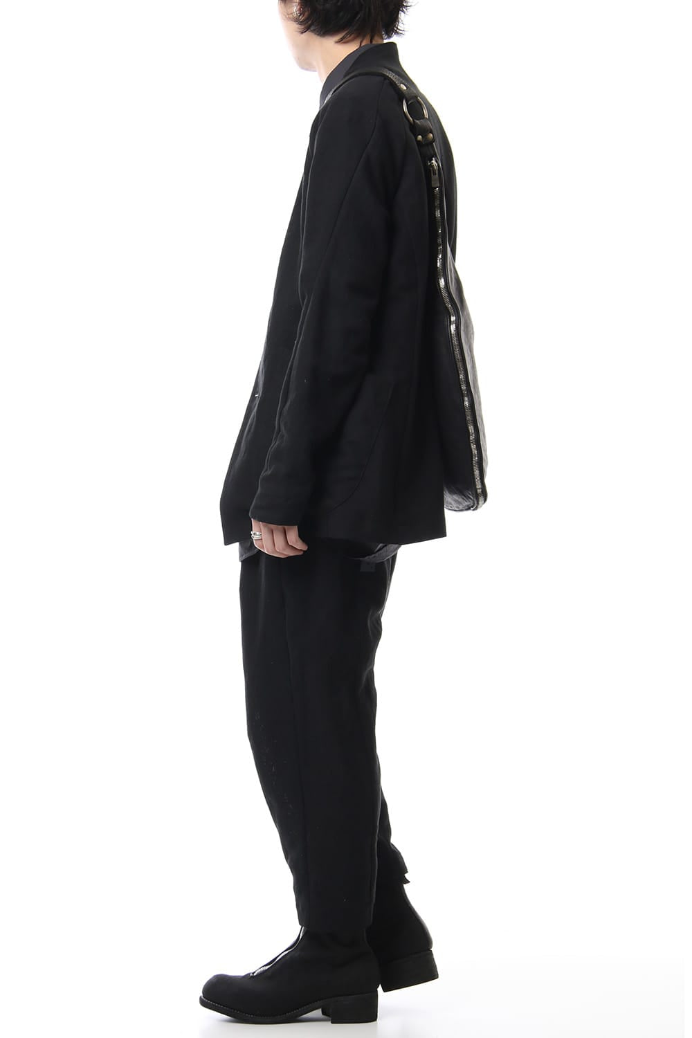 ラウンドジップ ショルダーバッグ ソフト ホース フルグレイン レザー - SZ01