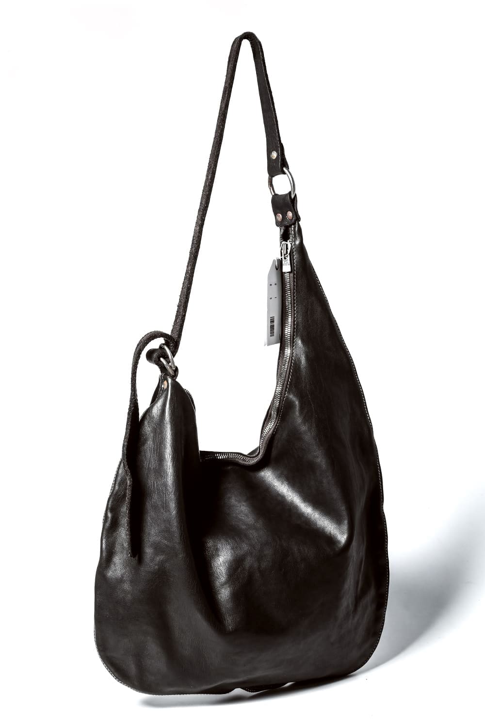 Round Zip Shoulder Bag Soft Horse Full Grain Leather-SZ01 CV60T