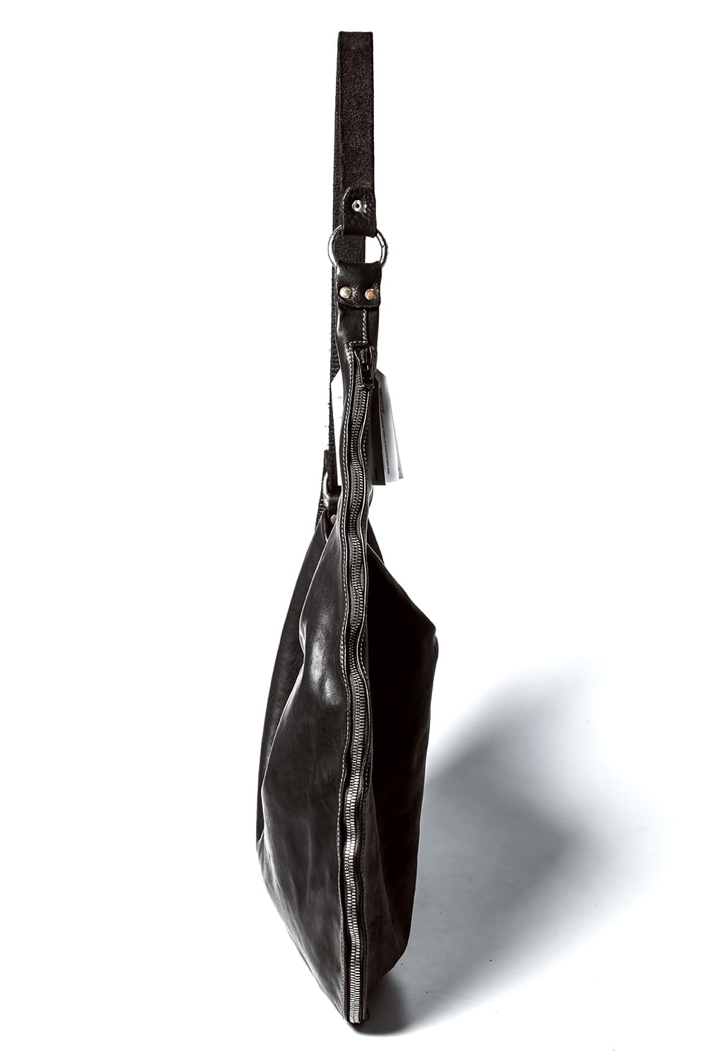 Round Zip Shoulder Bag Soft Horse Full Grain Leather-SZ01 CV60T