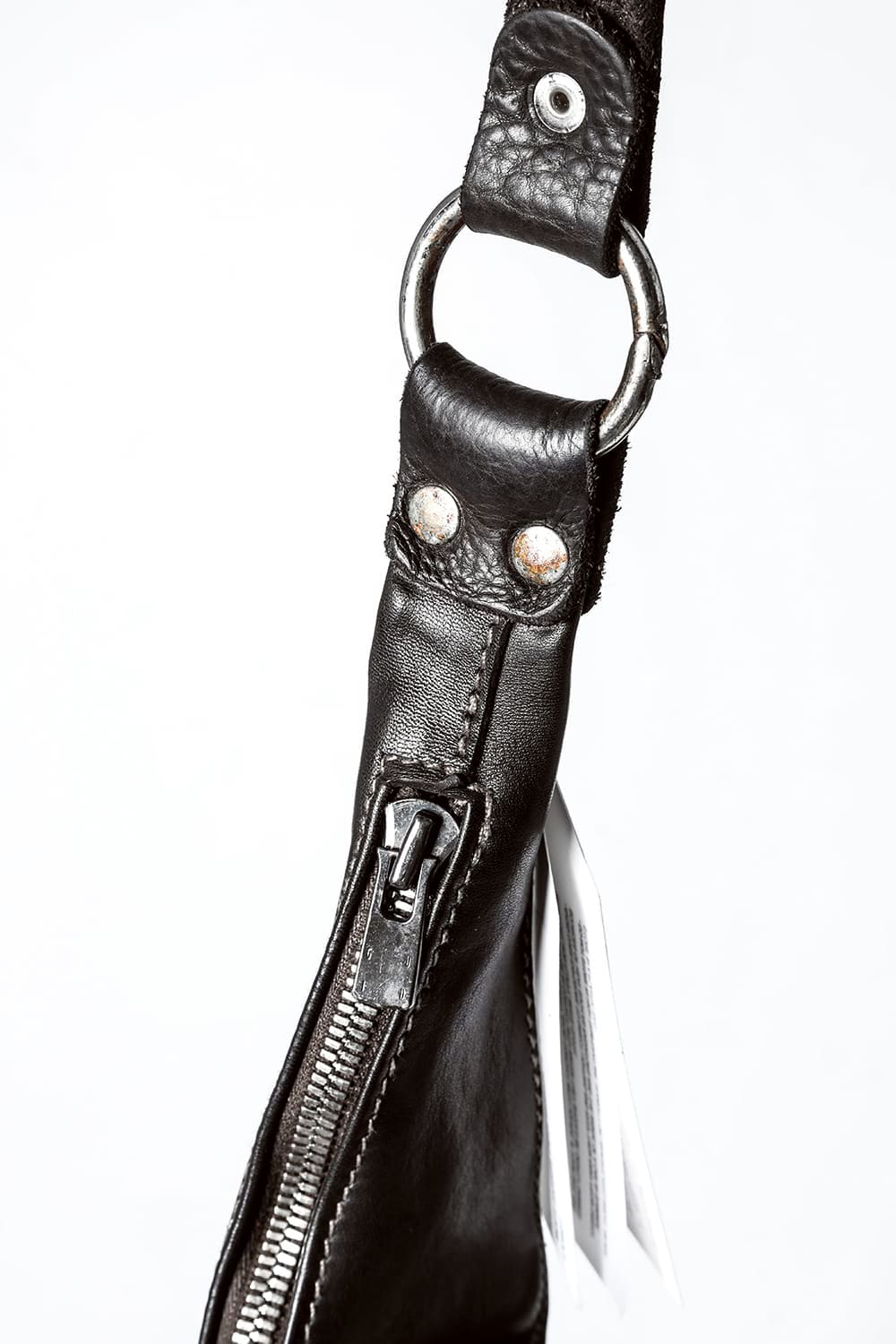 Round Zip Shoulder Bag Soft Horse Full Grain Leather-SZ01 CV60T