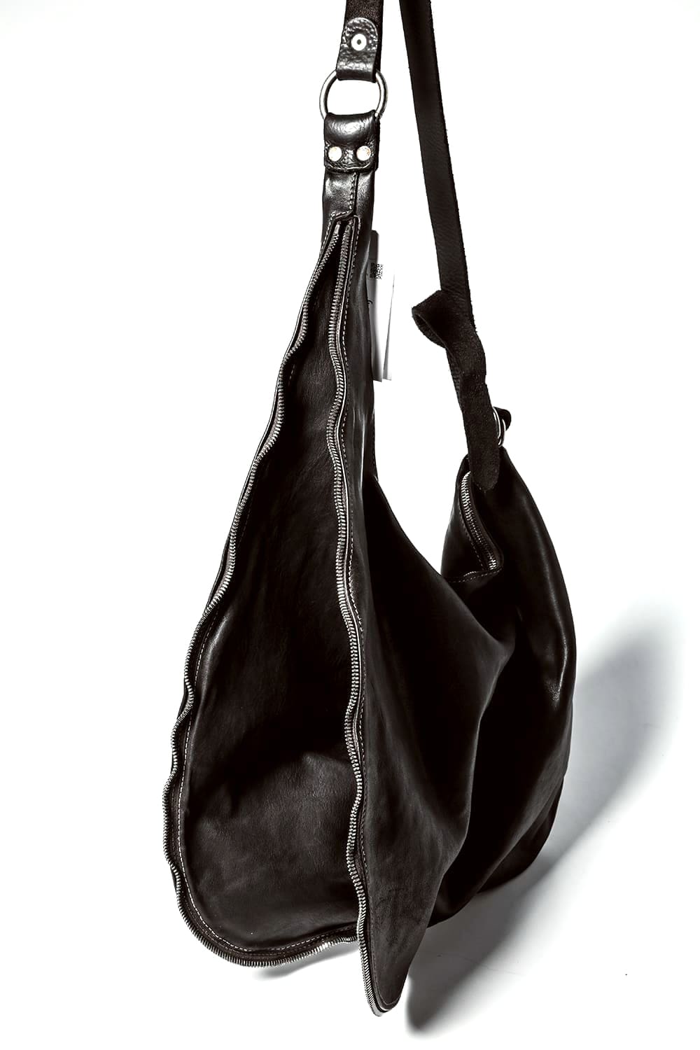 Round Zip Shoulder Bag Soft Horse Full Grain Leather-SZ01 CV60T