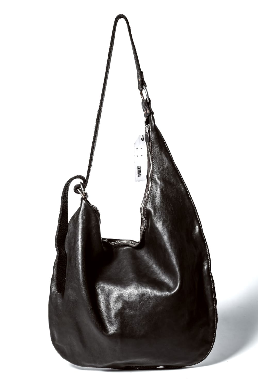 Round Zip Shoulder Bag Soft Horse Full Grain Leather-SZ01 CV60T