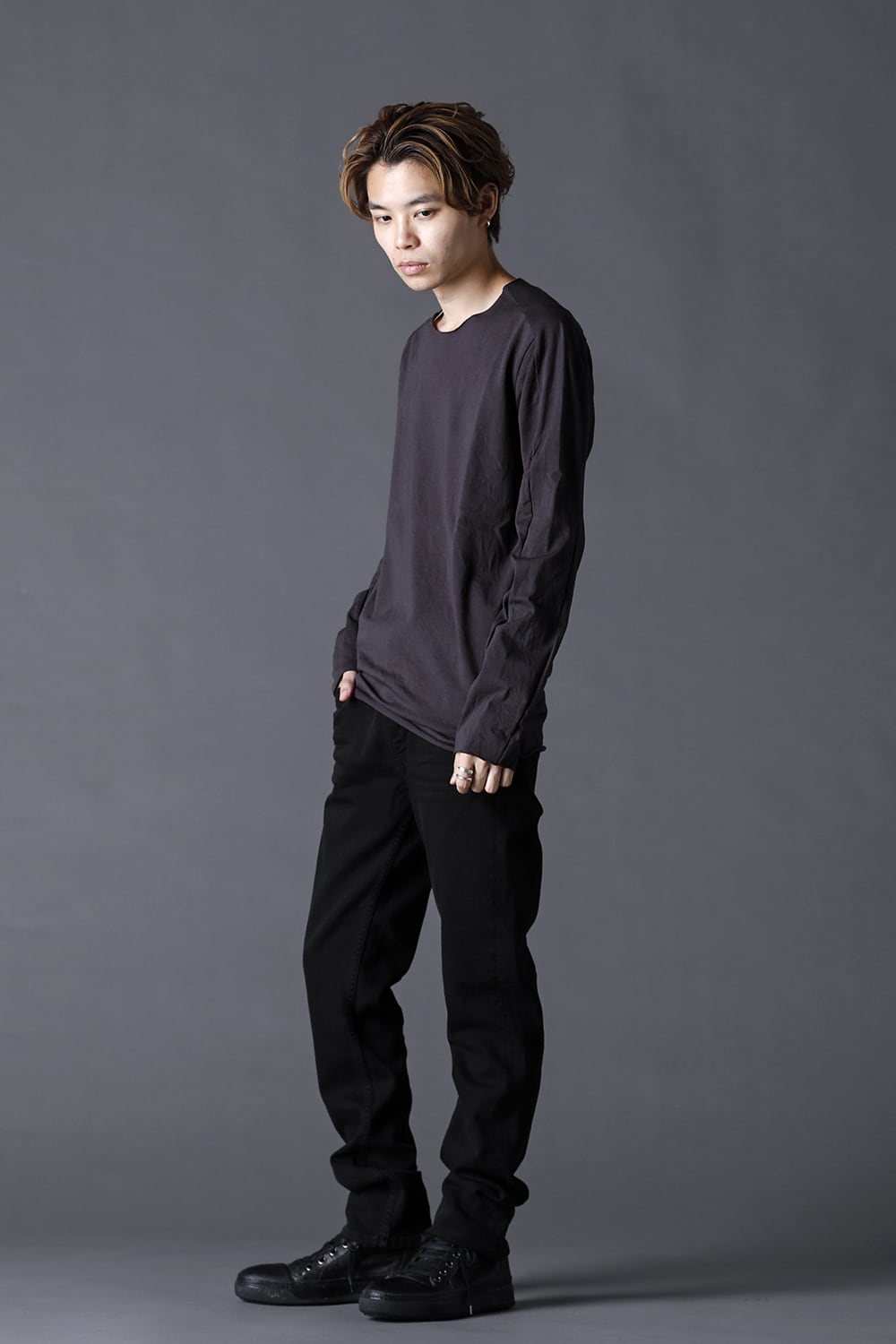 Medium Jersey Long Sleeve T-Shirts Charcoal