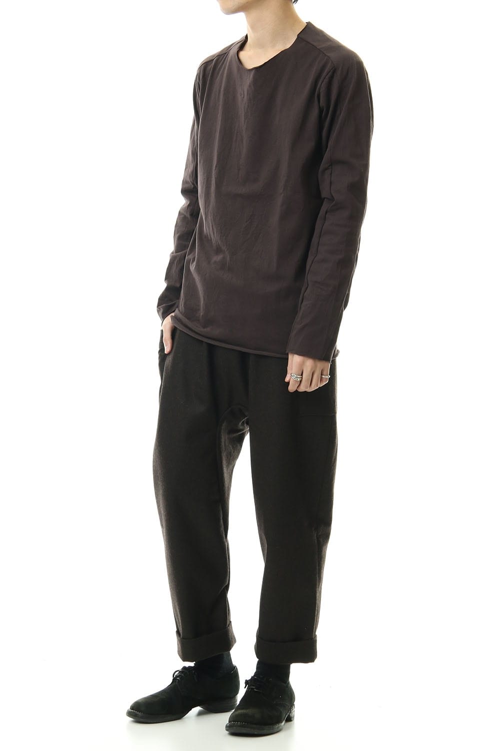 Extra Long Staple Cotton L/S T-shirts D.Grey