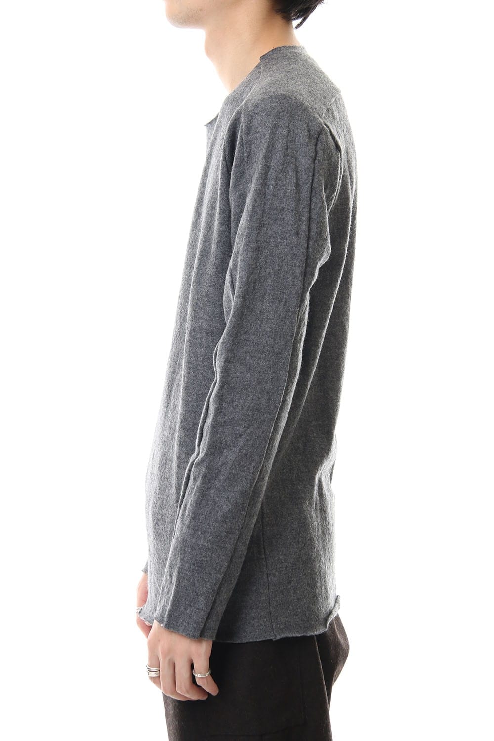 Stretch Wool Jersey Crew Knit