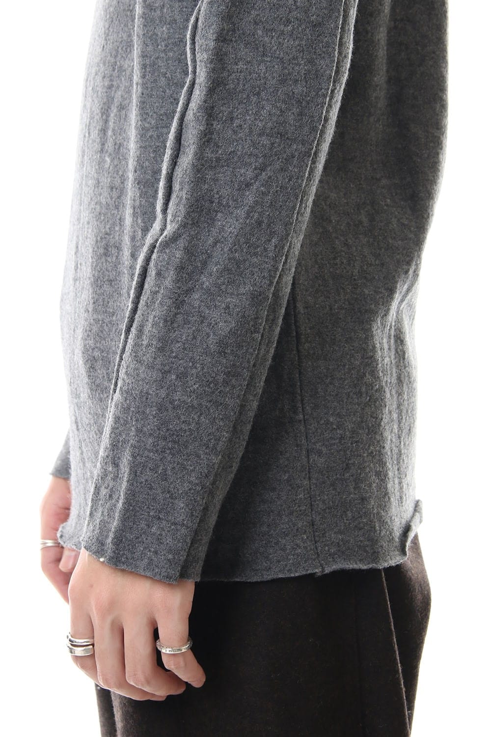 Stretch Wool Jersey Crew Knit