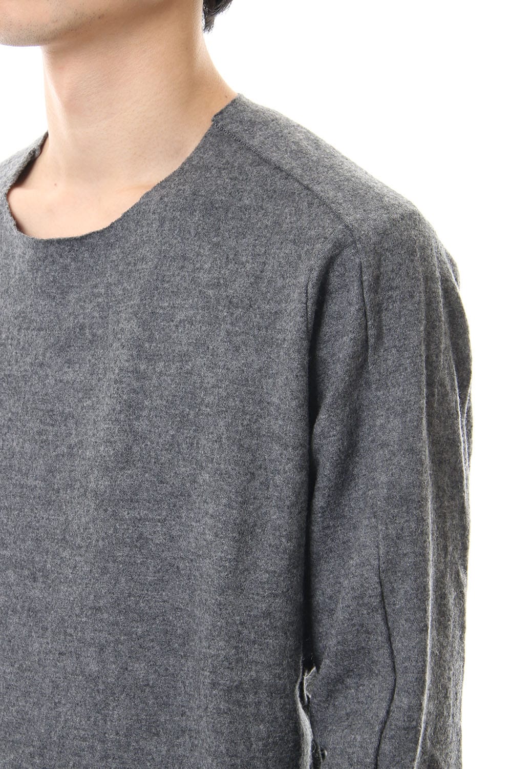 Stretch Wool Jersey Crew Knit