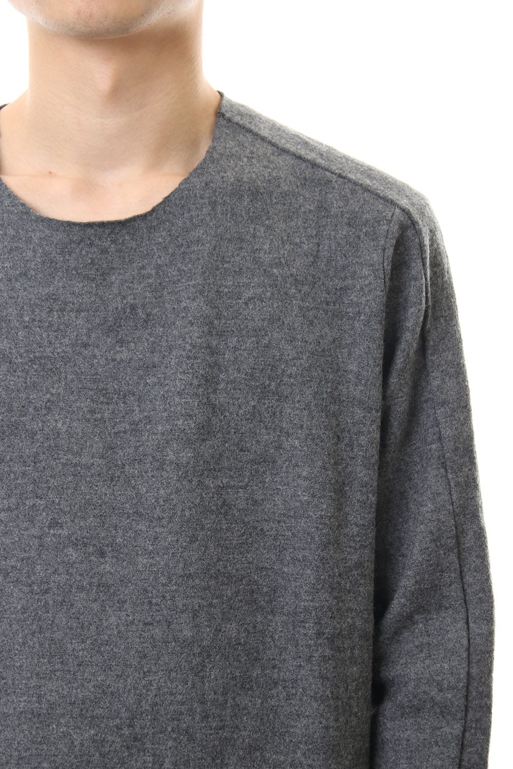 Stretch Wool Jersey Crew Knit