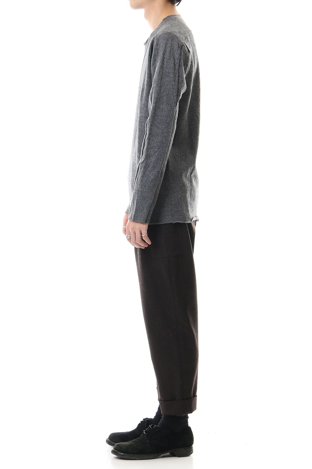 Stretch Wool Jersey Crew Knit