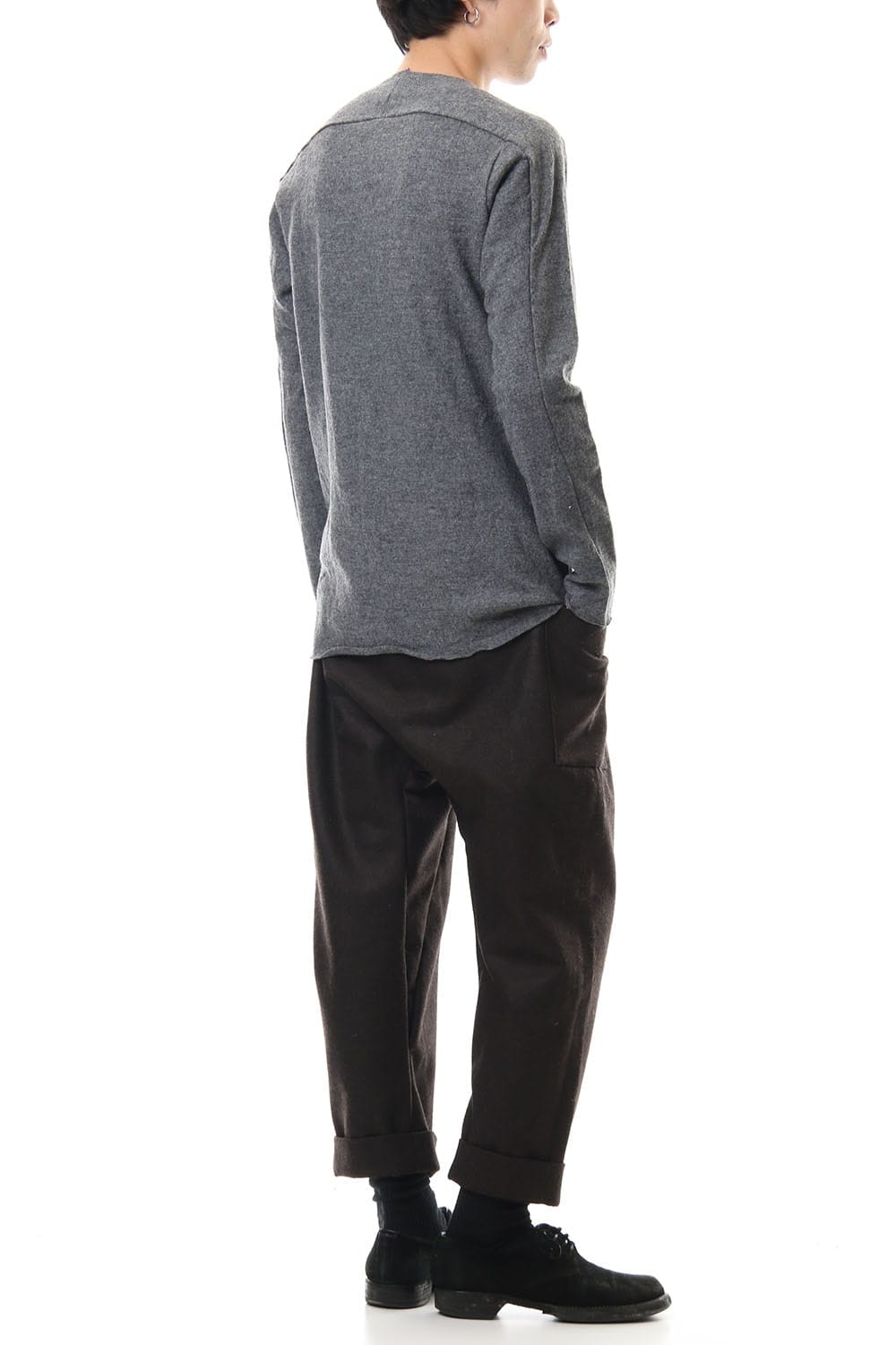 Stretch Wool Jersey Crew Knit