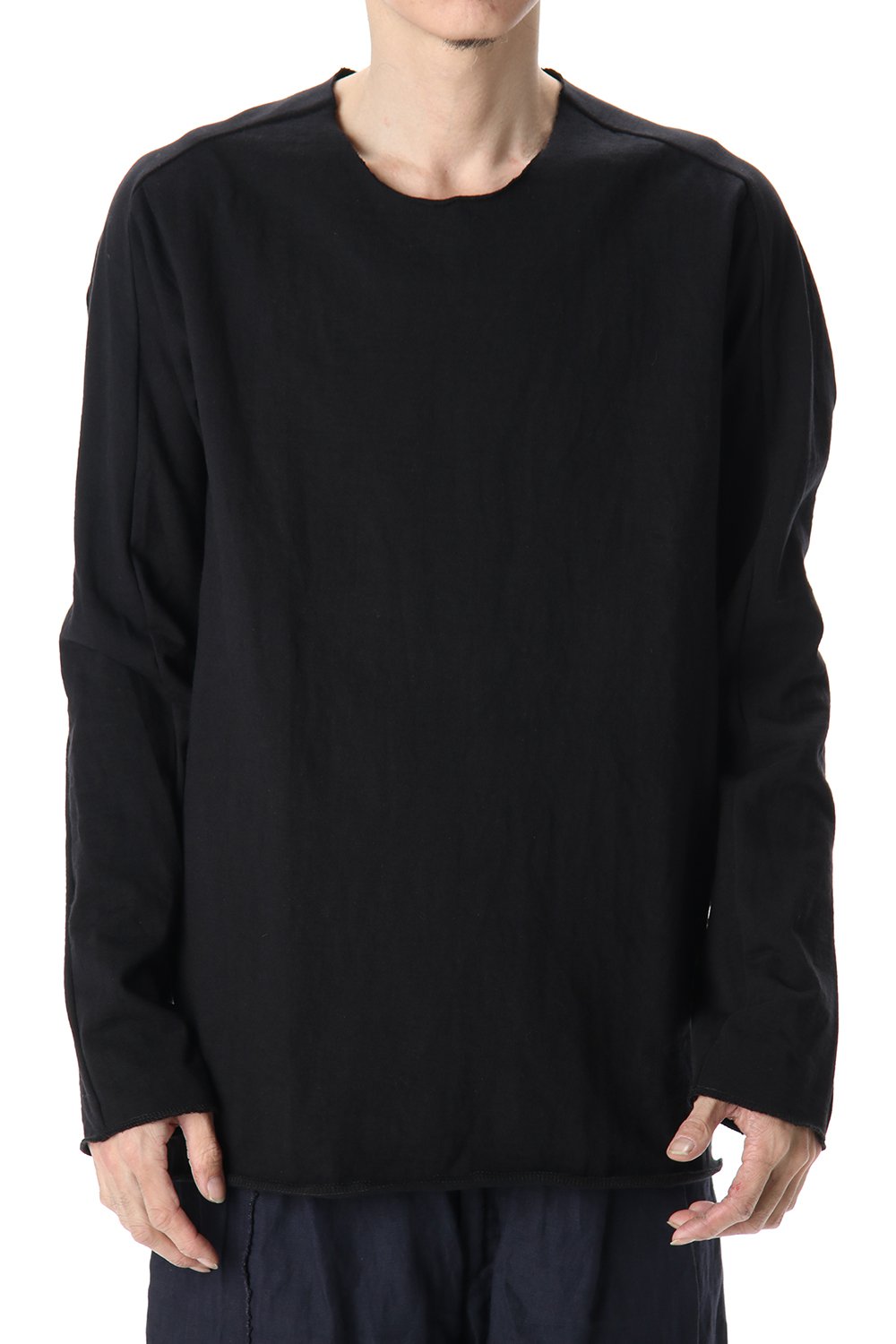 Medium Jersey Cotton L/S T-Shirts Black