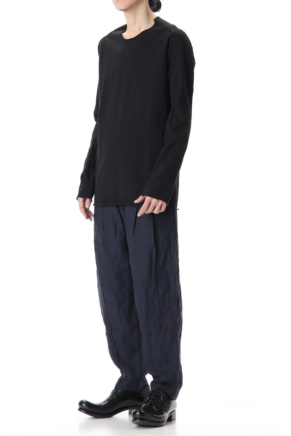 Medium Jersey Cotton L/S T-Shirts Black