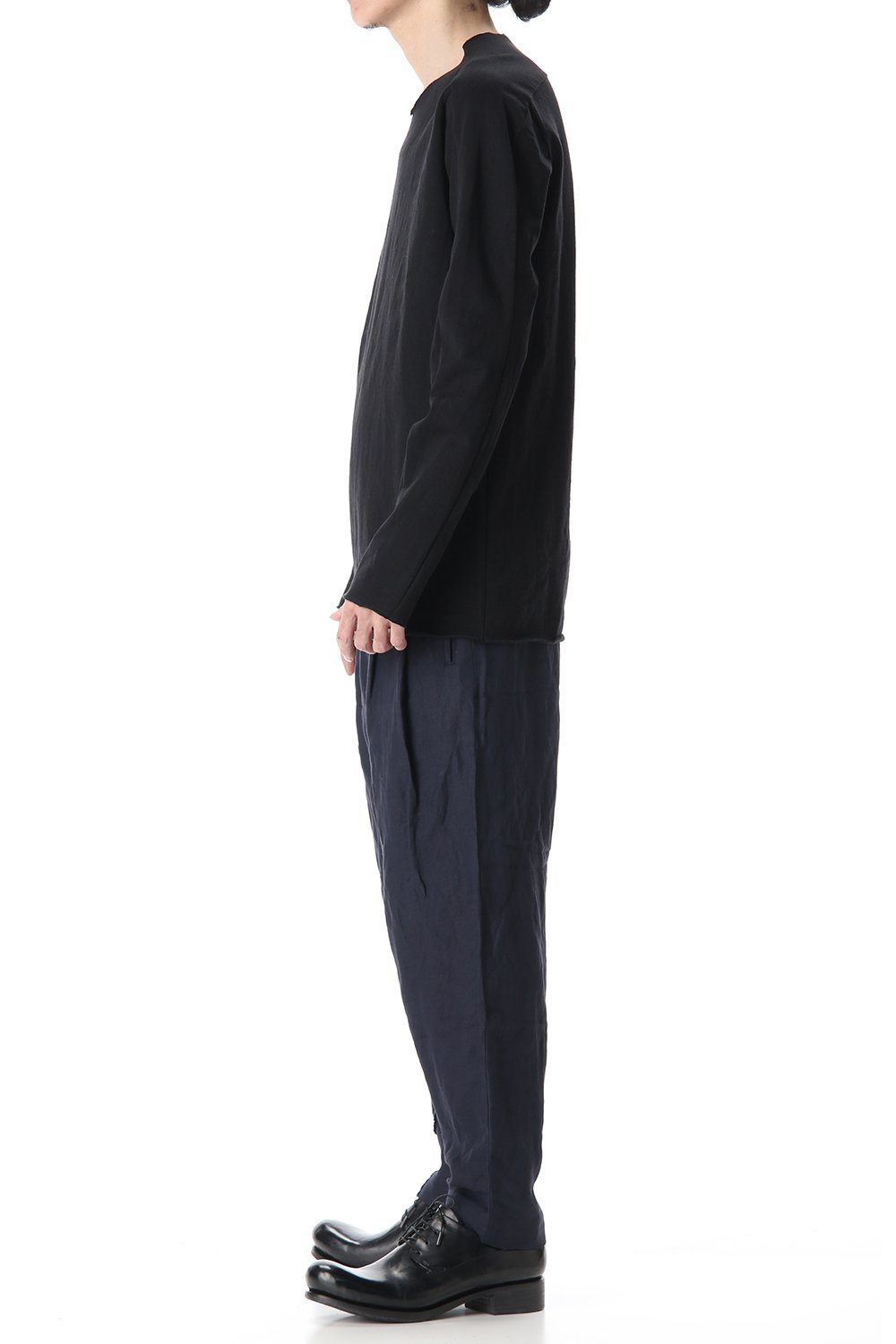 Medium Jersey Cotton L/S T-Shirts Black