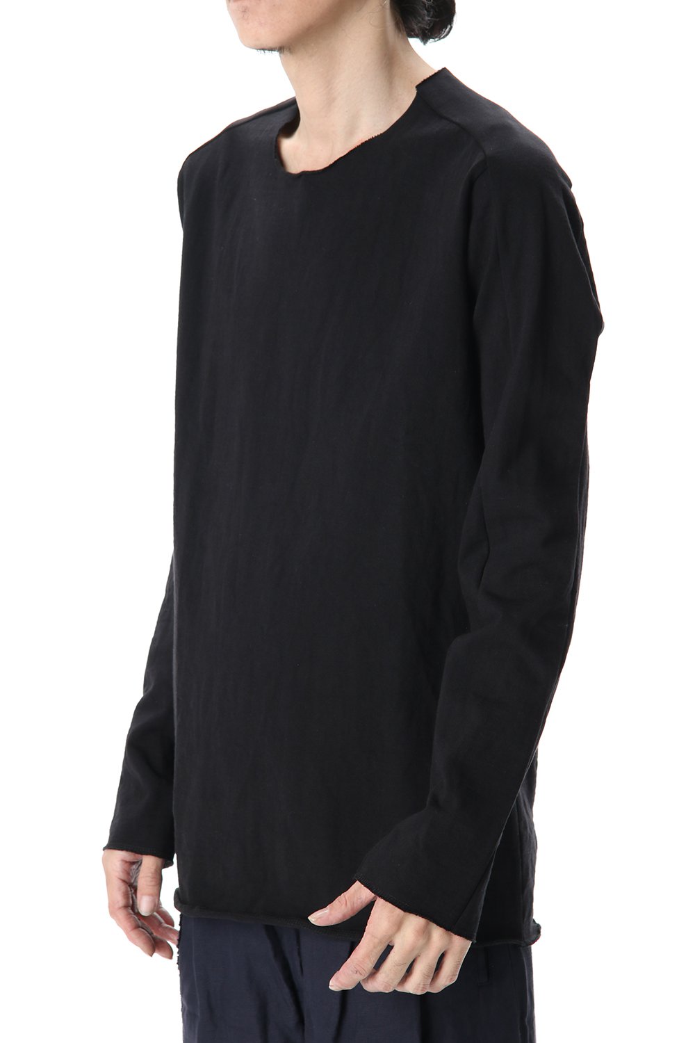 Medium Jersey Cotton L/S T-Shirts Black