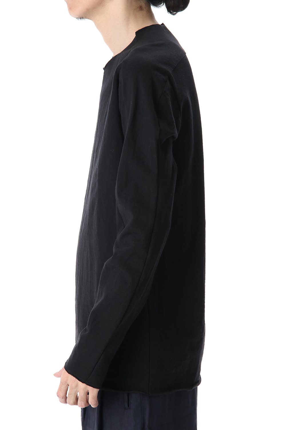 Medium Jersey Cotton L/S T-Shirts Black