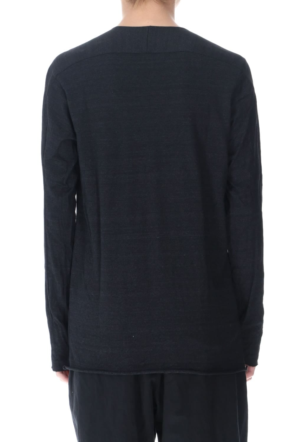 ライトウェイト コットン ジャージー ロング スリーブ カットソー インディゴ ブラック