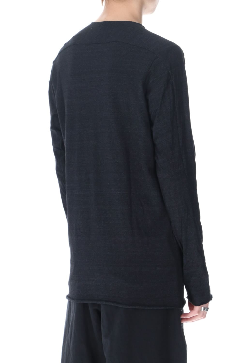 ライトウェイト コットン ジャージー ロング スリーブ カットソー インディゴ ブラック