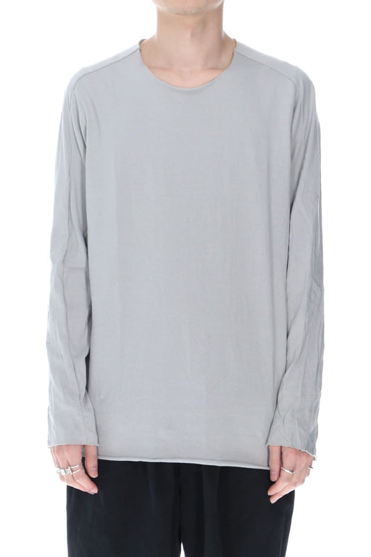 ライトウェイト コットン ジャージー ロング スリーブ カットソー ライトグレー