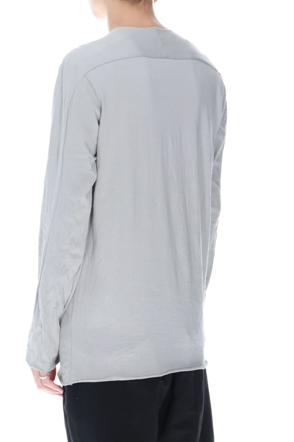 ライトウェイト コットン ジャージー ロング スリーブ カットソー ライトグレー