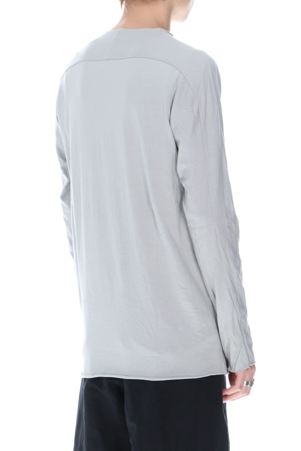 ライトウェイト コットン ジャージー ロング スリーブ カットソー ライトグレー