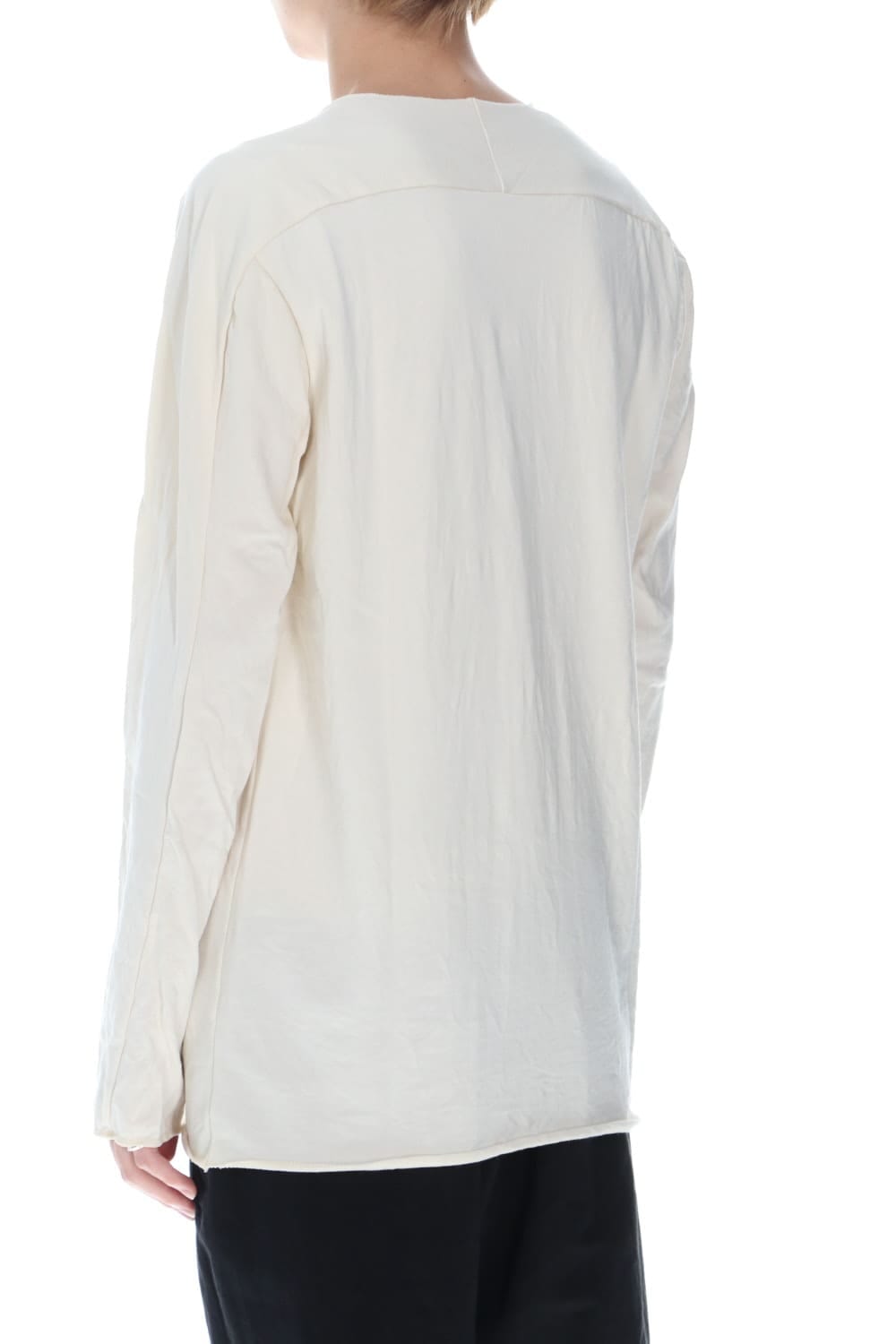 Micro Pile Cotton Long Sleeve T-Shirts Beige