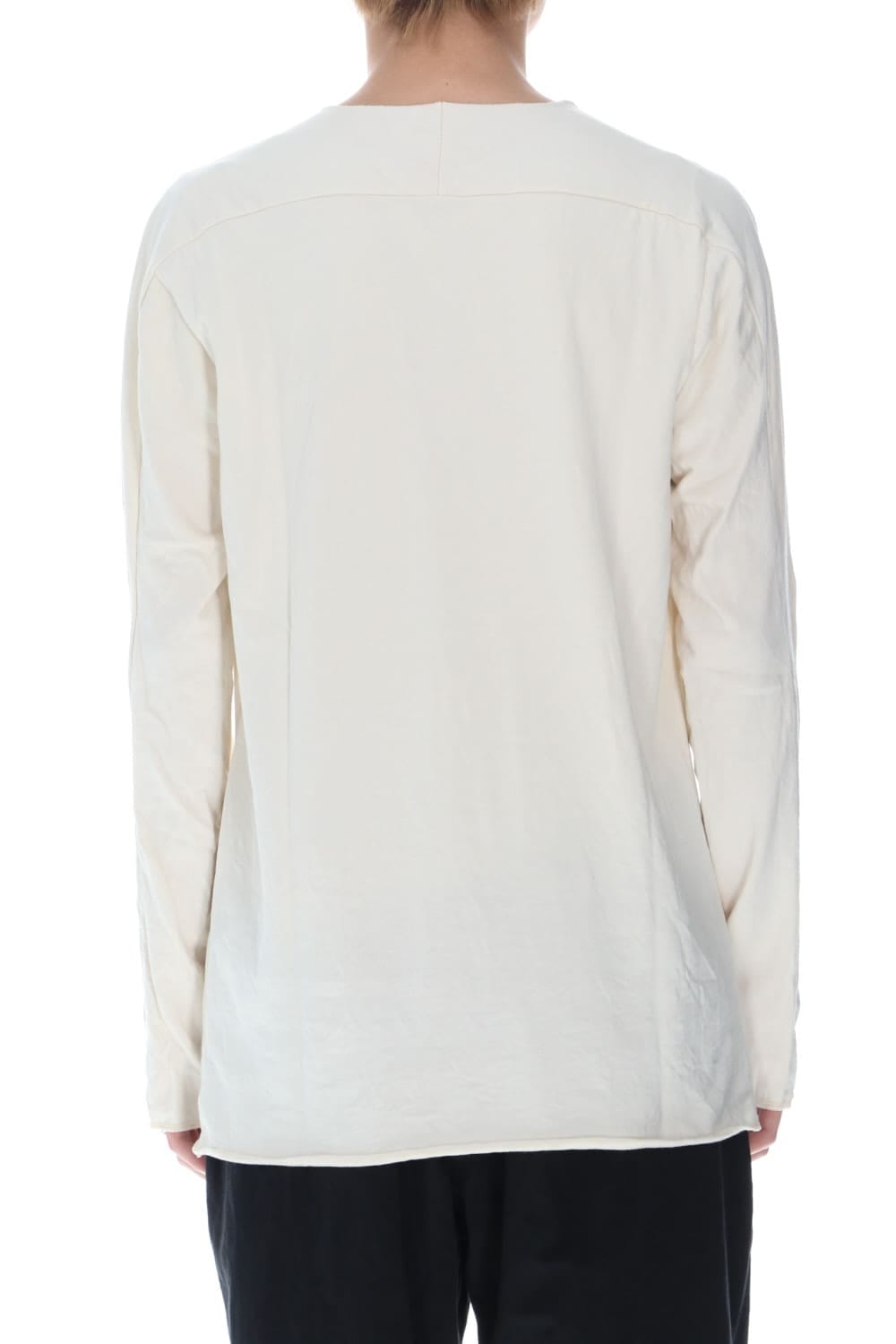 Micro Pile Cotton Long Sleeve T-Shirts Beige