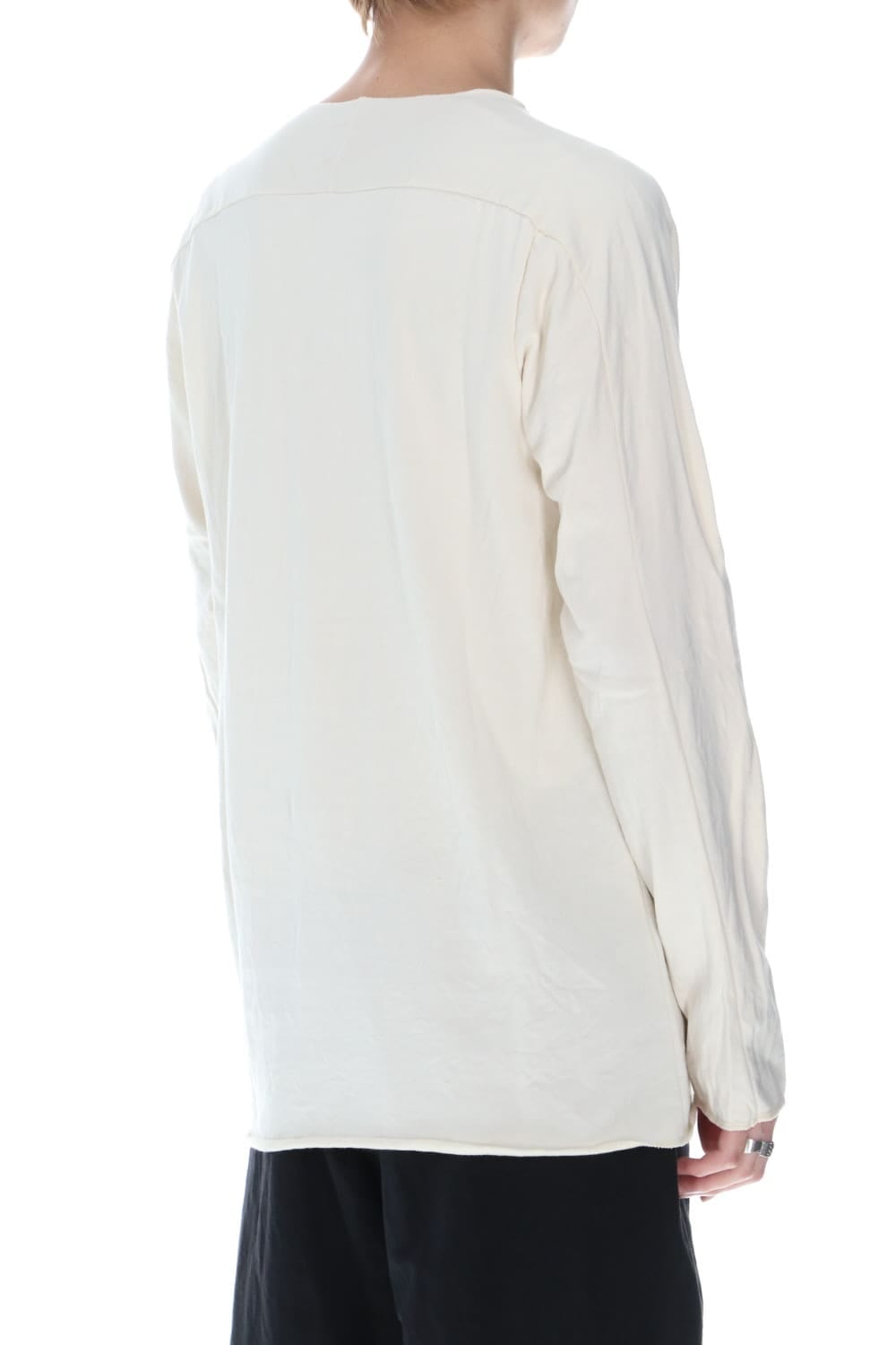 Micro Pile Cotton Long Sleeve T-Shirts Beige