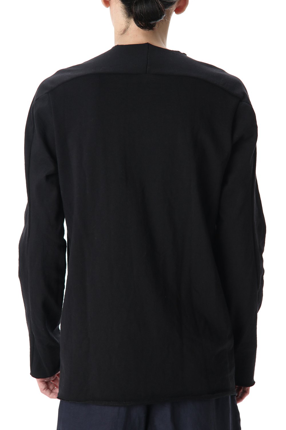 Cotton Crew Neck L/S T-Shirts Black