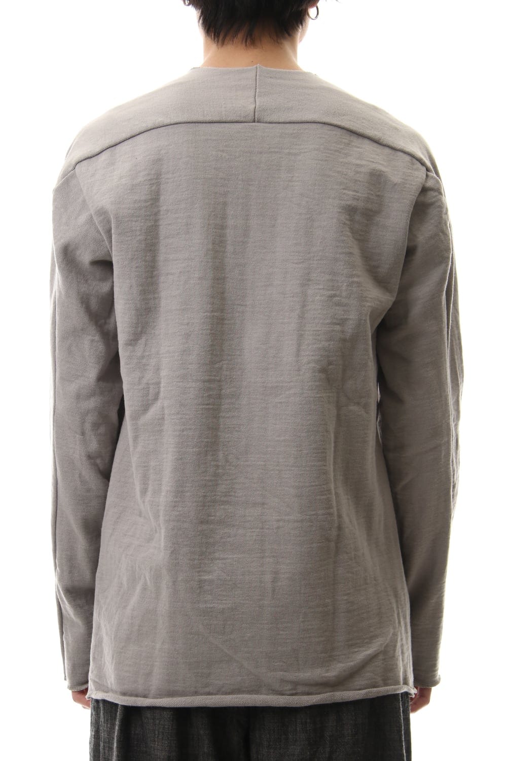 Cotton Crew Neck L/S T-Shirts L.Gray