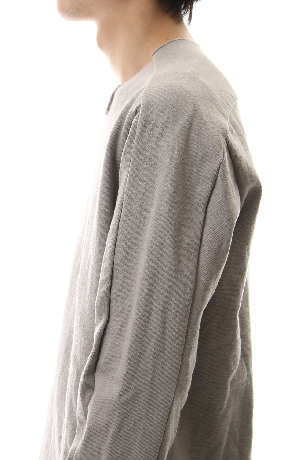 Cotton Crew Neck L/S T-Shirts L.Gray