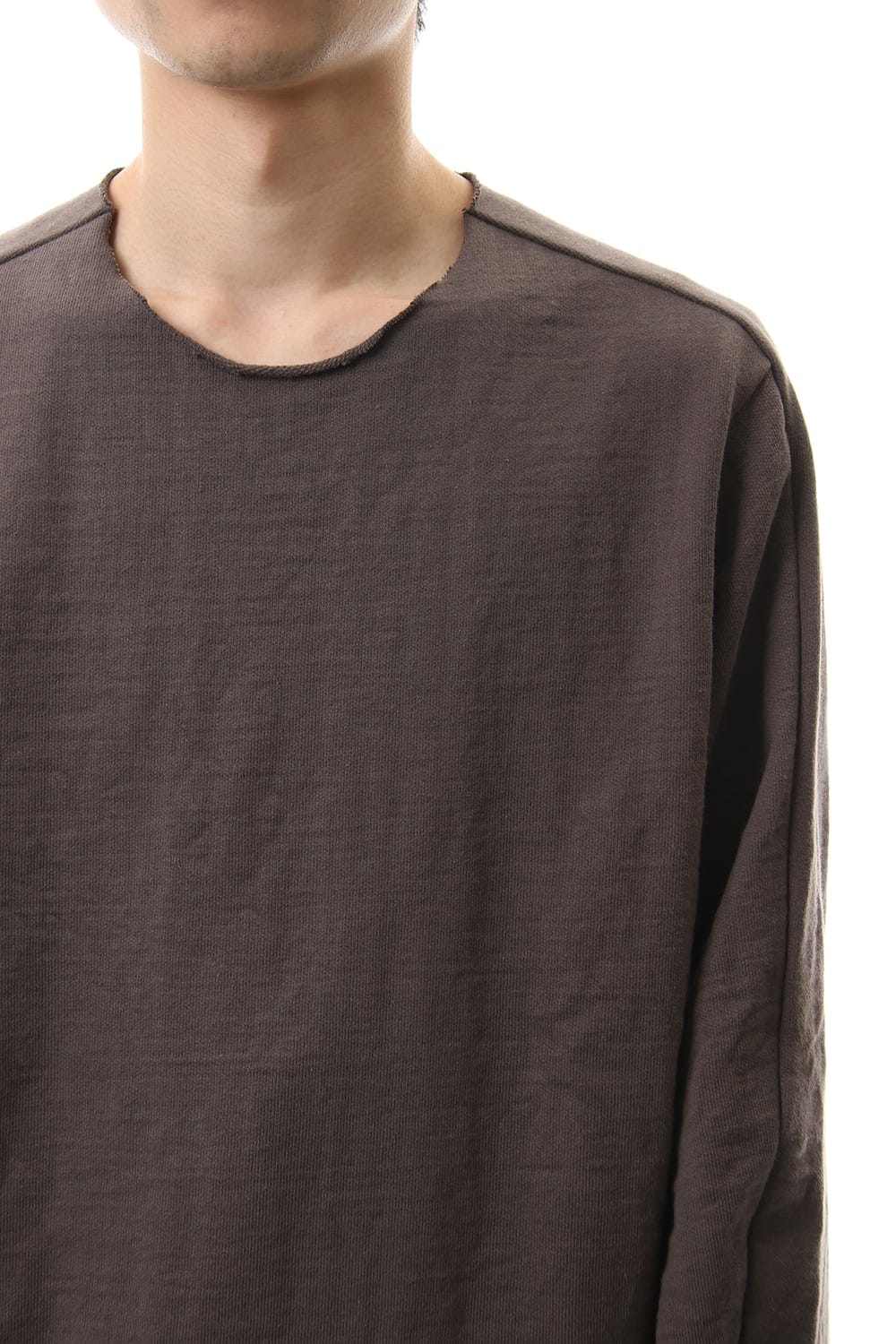 Cotton Crew Neck L/S T-Shirts Mokha